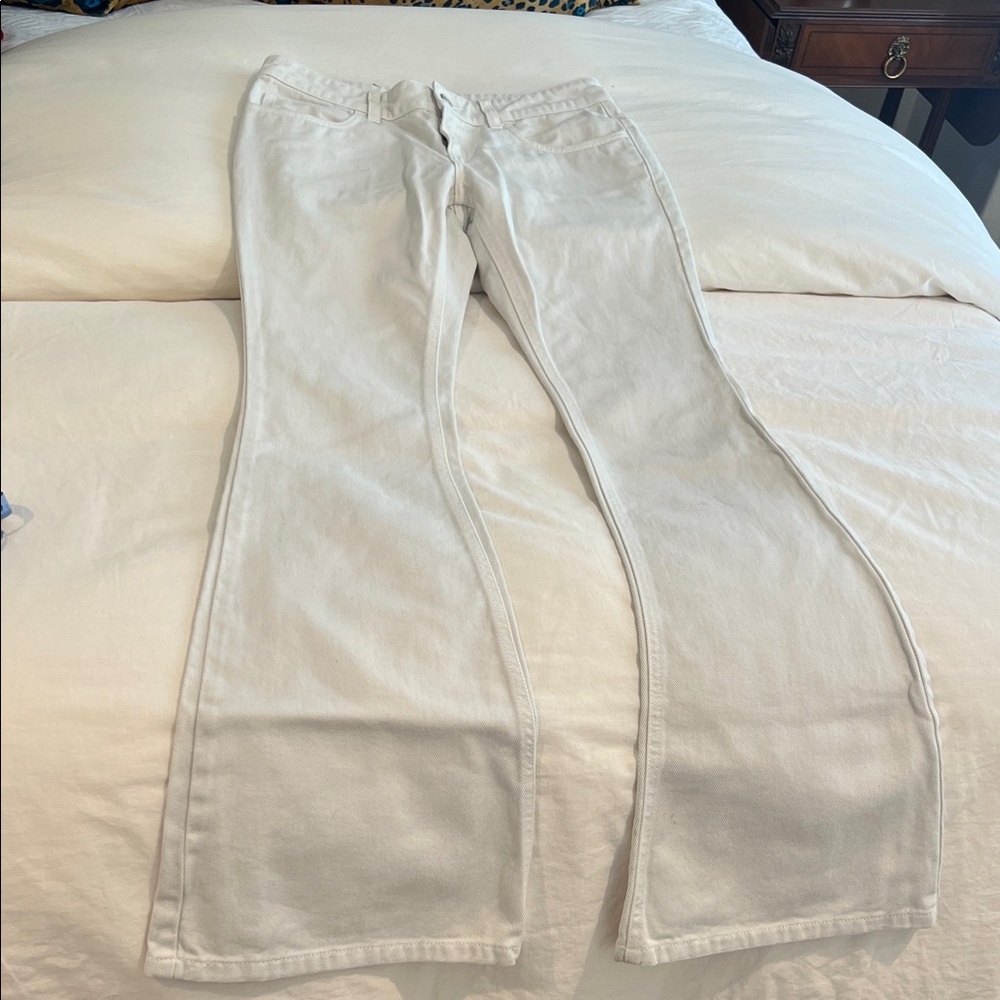 Gucci Women's Cream Flare Jeans